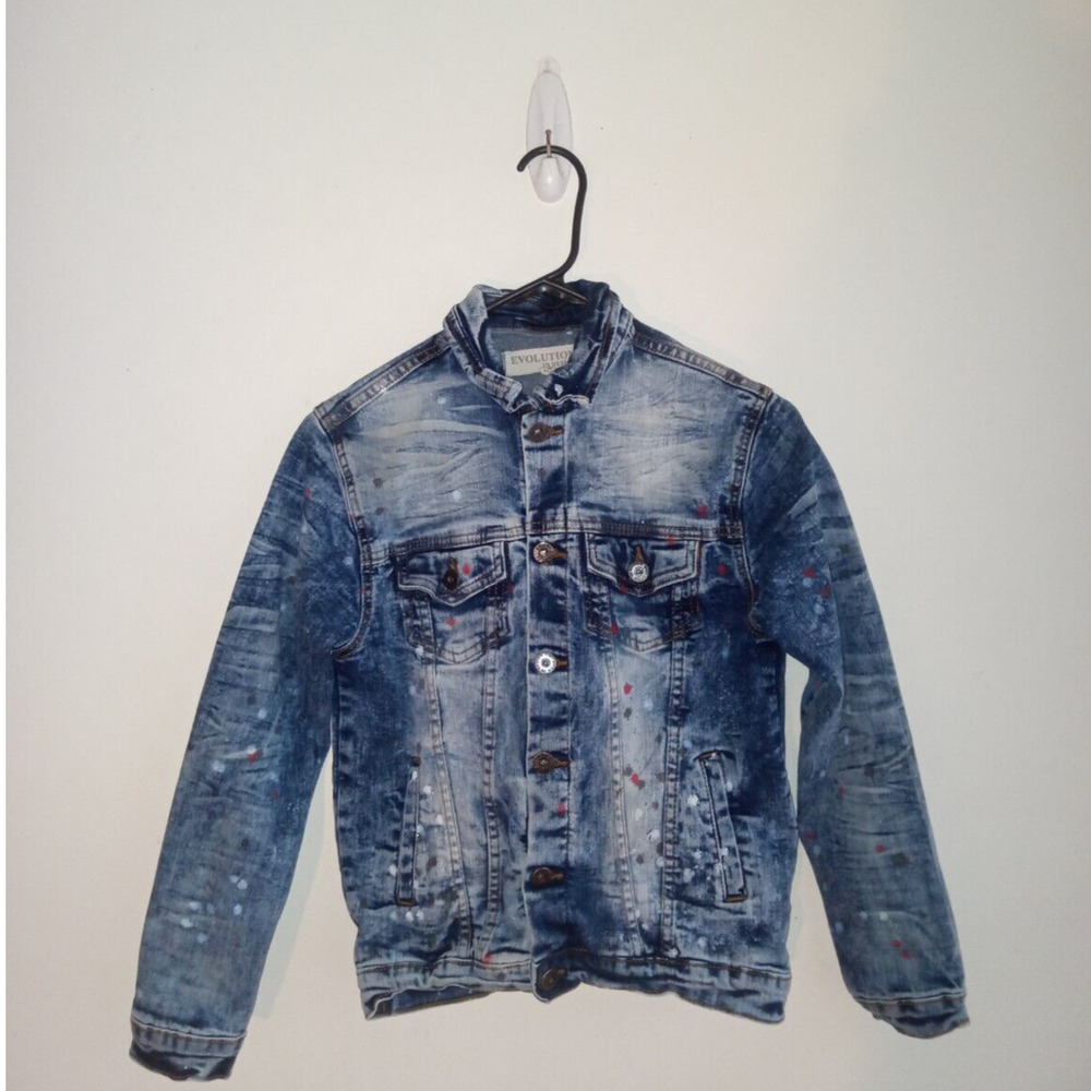 Evolution And Design Jean Jacket Size 10-12 Blue